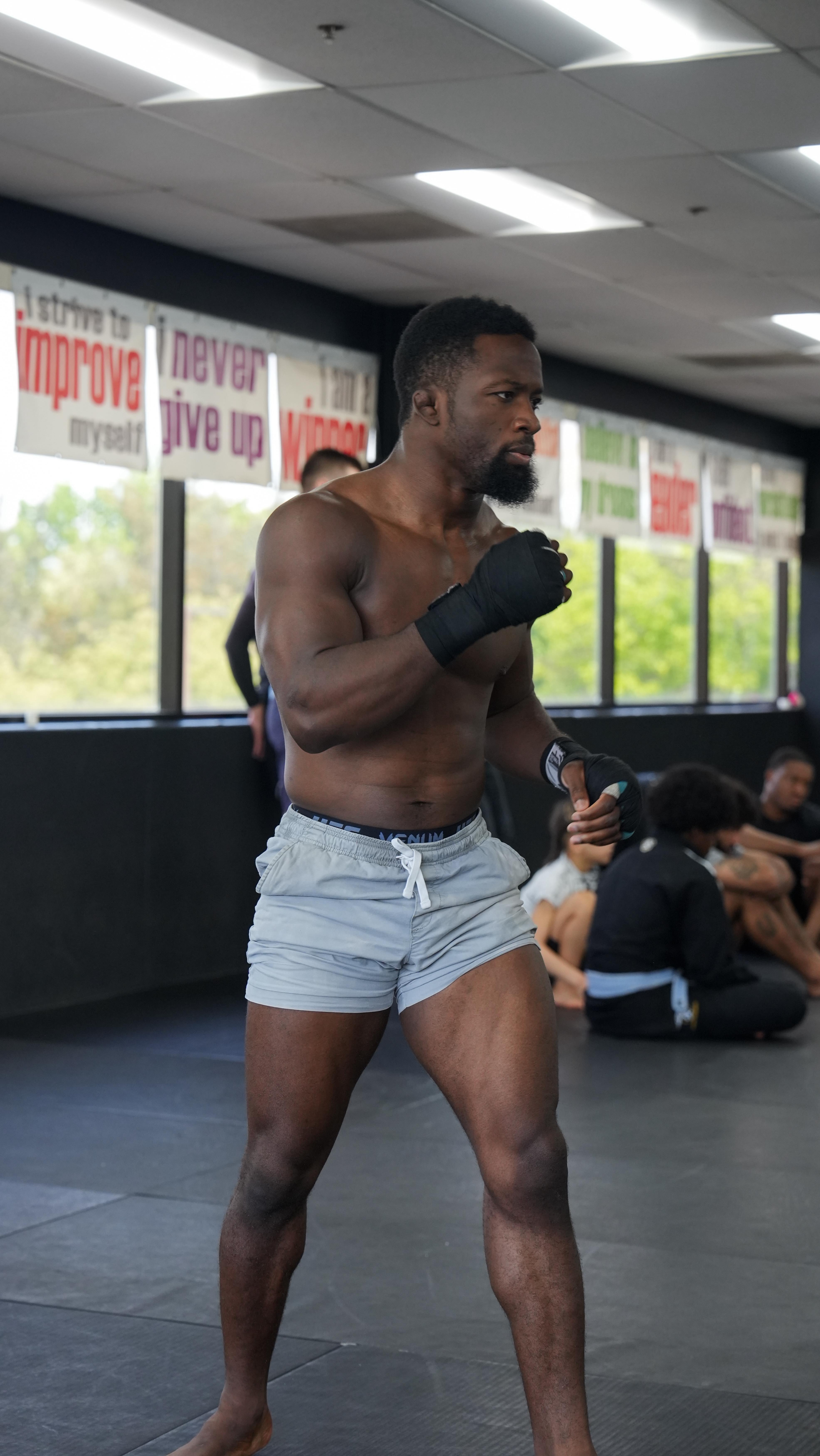 Sodiq training in the gym